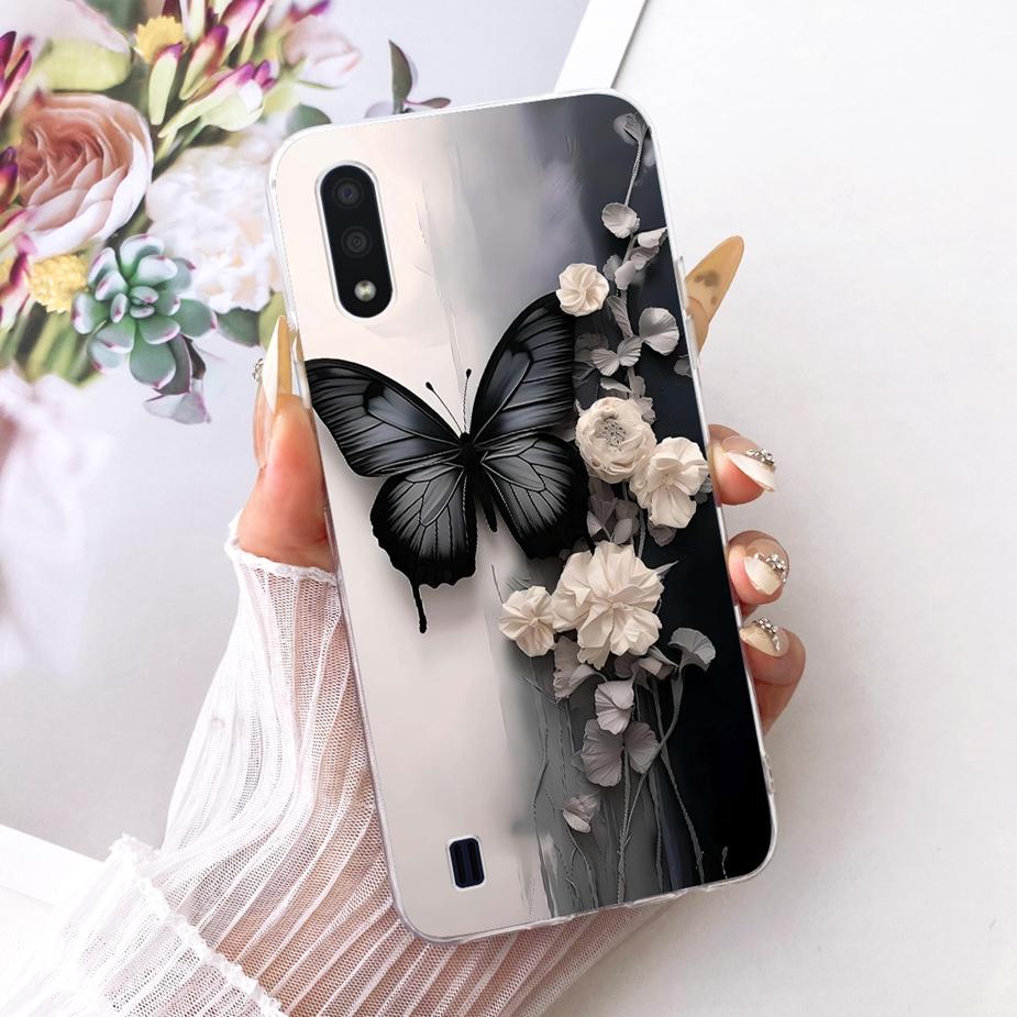 For Samsung Galaxy A01 Case SM-A015F New Luxury Painted Cover Soft Slim Phone Case For Samsung A01 M 01 Galaxy M01 Fundas Bumper