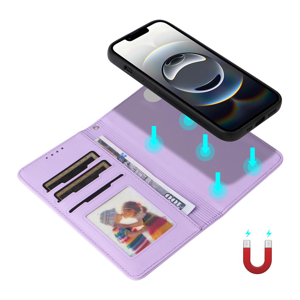 2 в 1 Съемная сумка-кошелек с откидными карточками Кожаный чехол для iPhone 16 Pro Max 15 14 Plus 13 12 11 XR XS Магнитная обложка-подставка