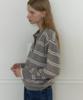 OURHOPE Caroline Striped Collar Knit - Melange Gray