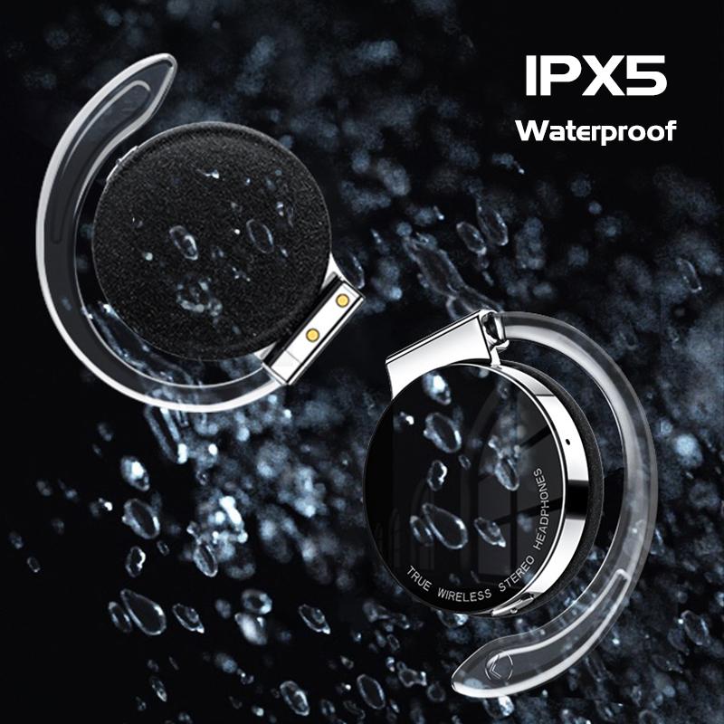 VAORLO Спортивные наушники TWS, светящиеся наушники-крючки, IPX5, водонепроницаемые, ENC, стереогарнитура с шумоподавлением, Bluetooth 5,2, безболезненное ношение