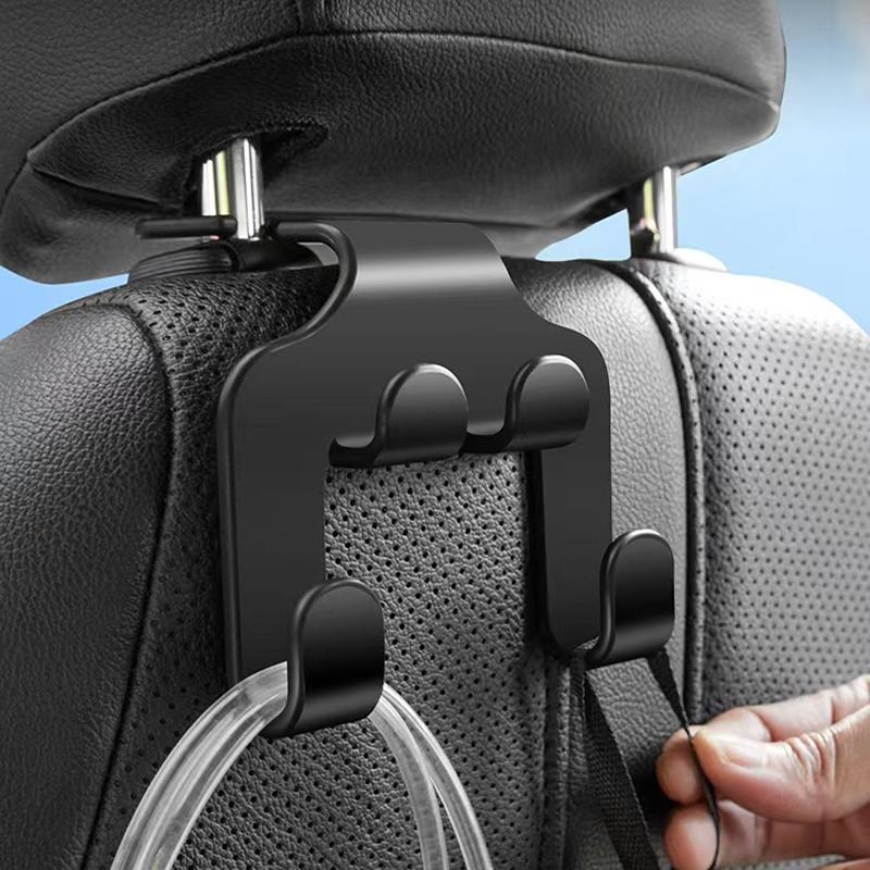 Подголовник для автомобильного сиденья, крючок, вешалка, органайзер для хранения, универсальный, для сумочки, кошелька, пальто, универсальный, автомобиль, черный