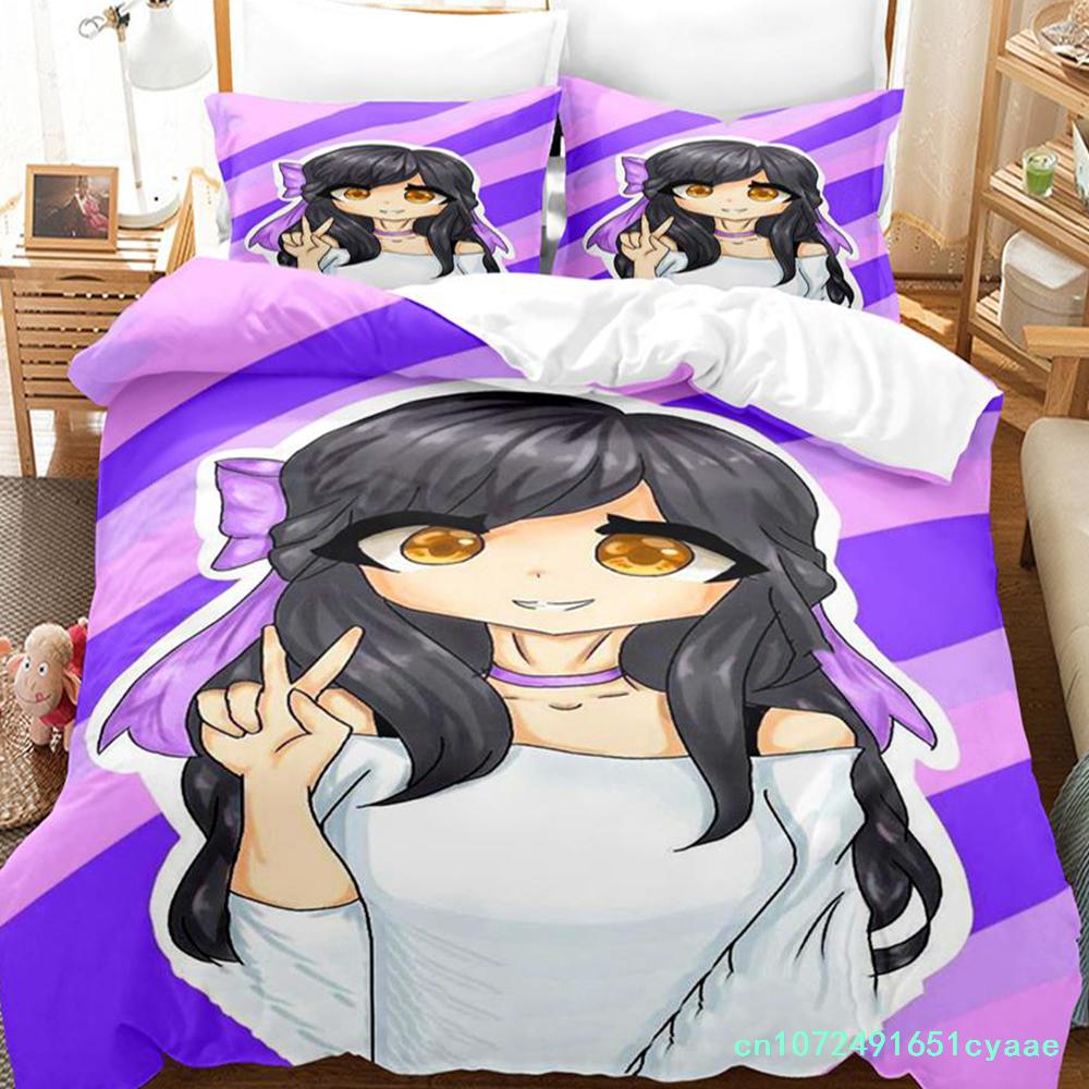 Постельное белье Aphmau Односпальное Двуспальное Полный Размер Queen King Размер Постельный Комплект Для Взрослых Детской Спальни Комплекты с Пододеяльником 3D Печать Помощник для Сна Кавайный