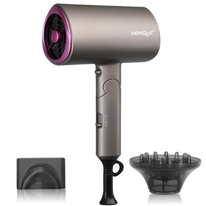 Popular Foldable Hair Dryer 1800W Blue Light Negative Ion Super Silent US/EU/UK/Plug 110V/220V Home Barber Recommended