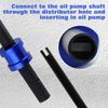 Oil Pump Primer Tool for GM Chevy V6 V8 327 350 355 383 388 400 406 427 434 454 SBC BBC Engine Small Big Block Oil Pump Priming Tool, Blue