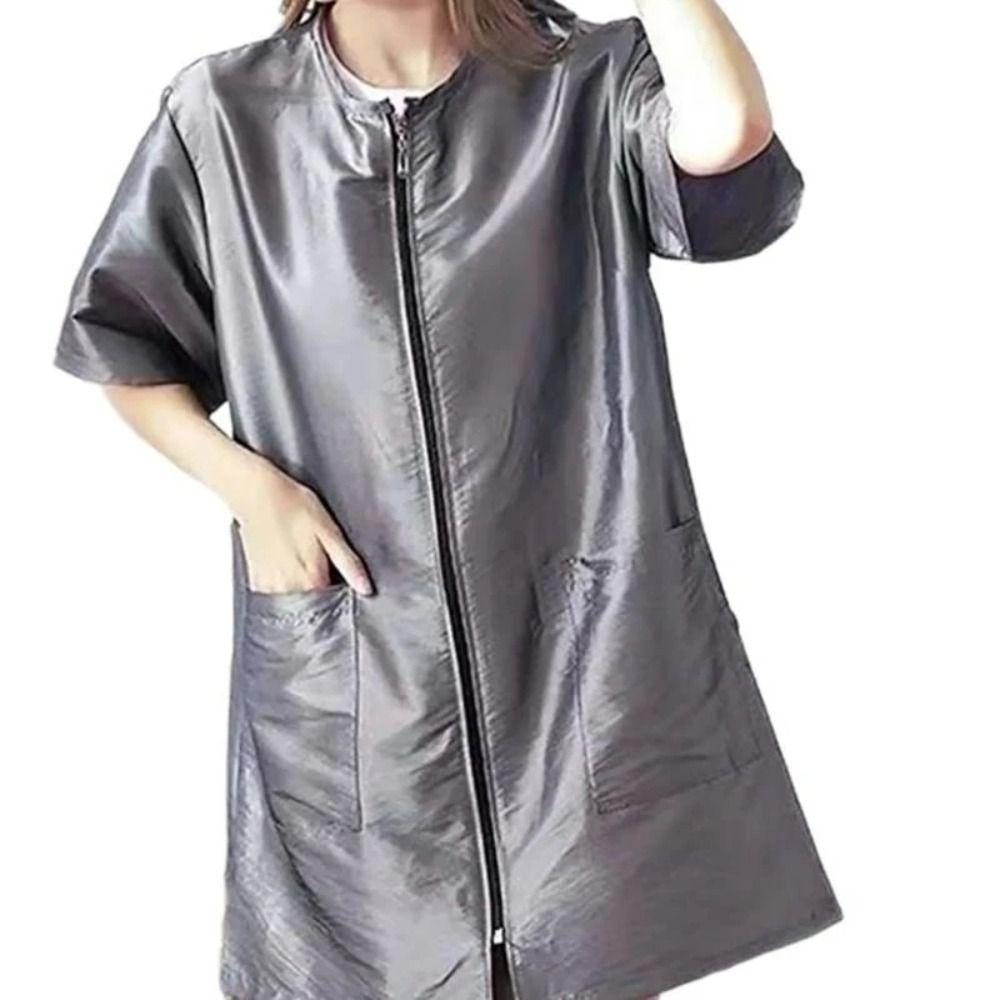 Неприлипающая Рабочая Одежда для Парикмахерской Парикмахера Короткий/Длинный Рукав Халат Парикмахера Салон Красоты