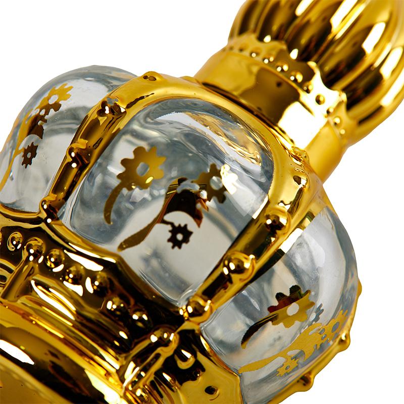 Стеклянный флакон для эфирного масла в форме золотой короны, пустой флакон для духов