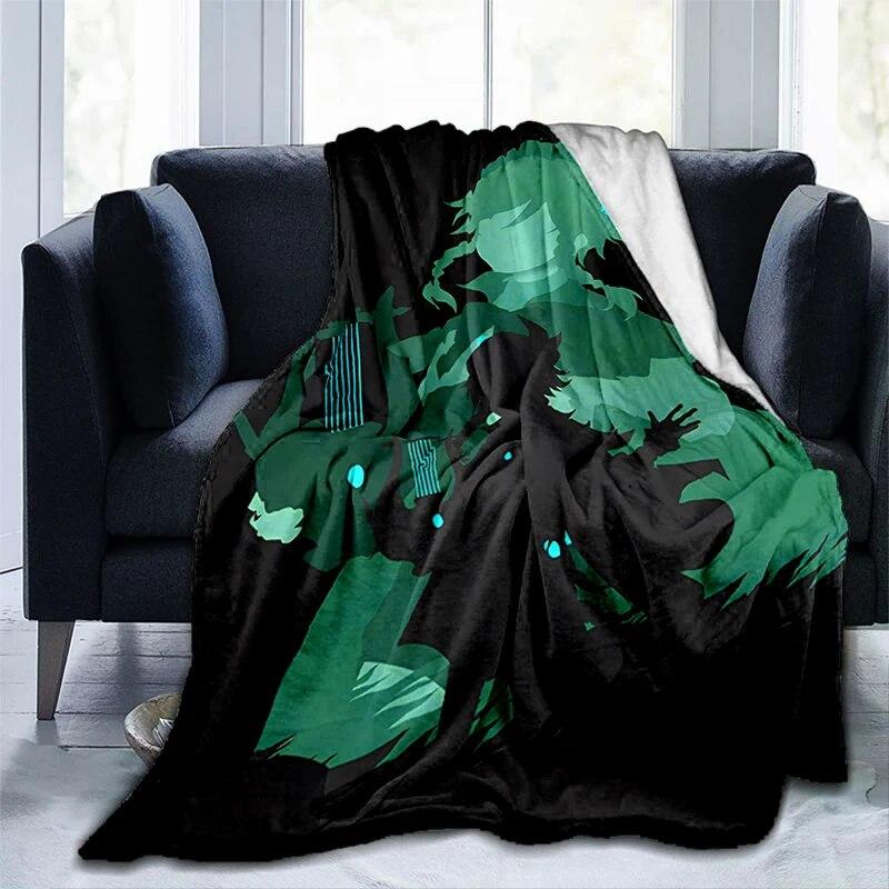 Популярные игры Genshin Impact Печатное одеяло, фланелевое теплое мягкое плюшевое одеяло для дивана-кровати, плюшевое одеяло в стиле аниме