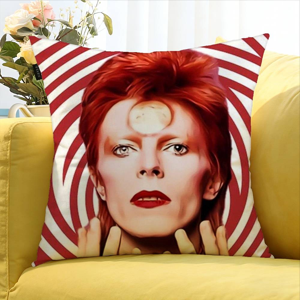 For DDavidS BBowieS World Various Sizes Square Pillow Case For Car Home Bedchamber Decor