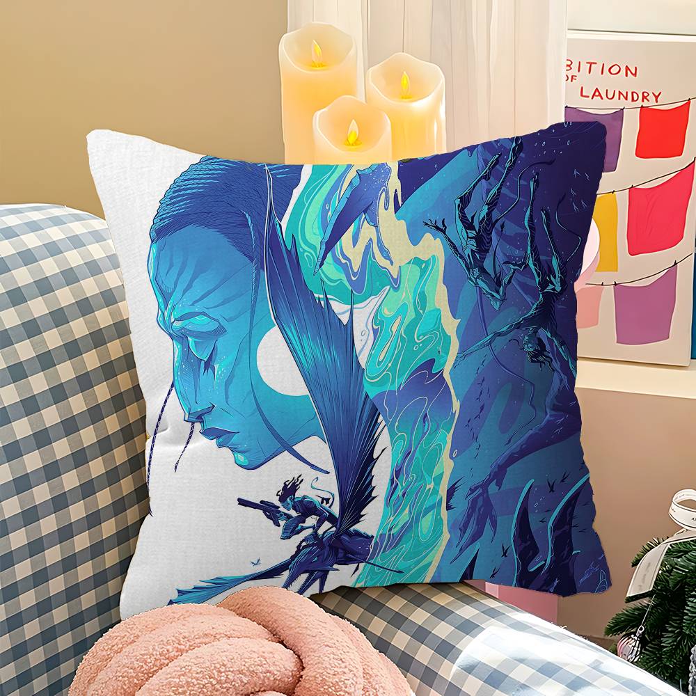 Movie A-Avatar Retro Pillow Covers Cartoon Sofa Decorative Home Double-Sided Printing Short Plush Cute Cushion Cover