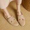 Fashion New Spring Sheep Suede Woman Shoes Round Toe Women Pumps Shoes for Women Low Heel Loafers Fashion Tassel Decorated Casual Shoes