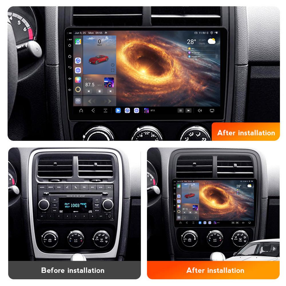 Для Dodge Caliber PM 2009-2013 Навигация GPS Android Автомагнитола Мультимедийный Плеер Стерео wifi+4G Carplay Авто Видео