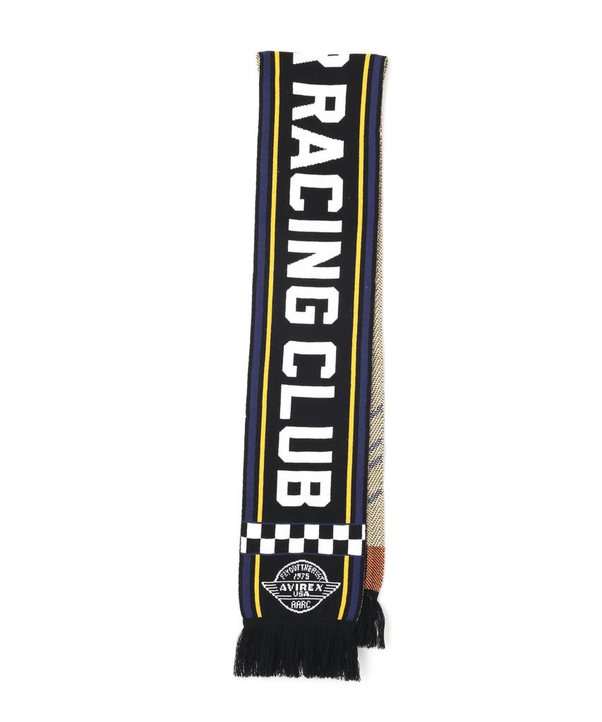 AVIREX AIR RACING CLUB LINE SOCCER MUFFLER men's F 010 black 783-5270013