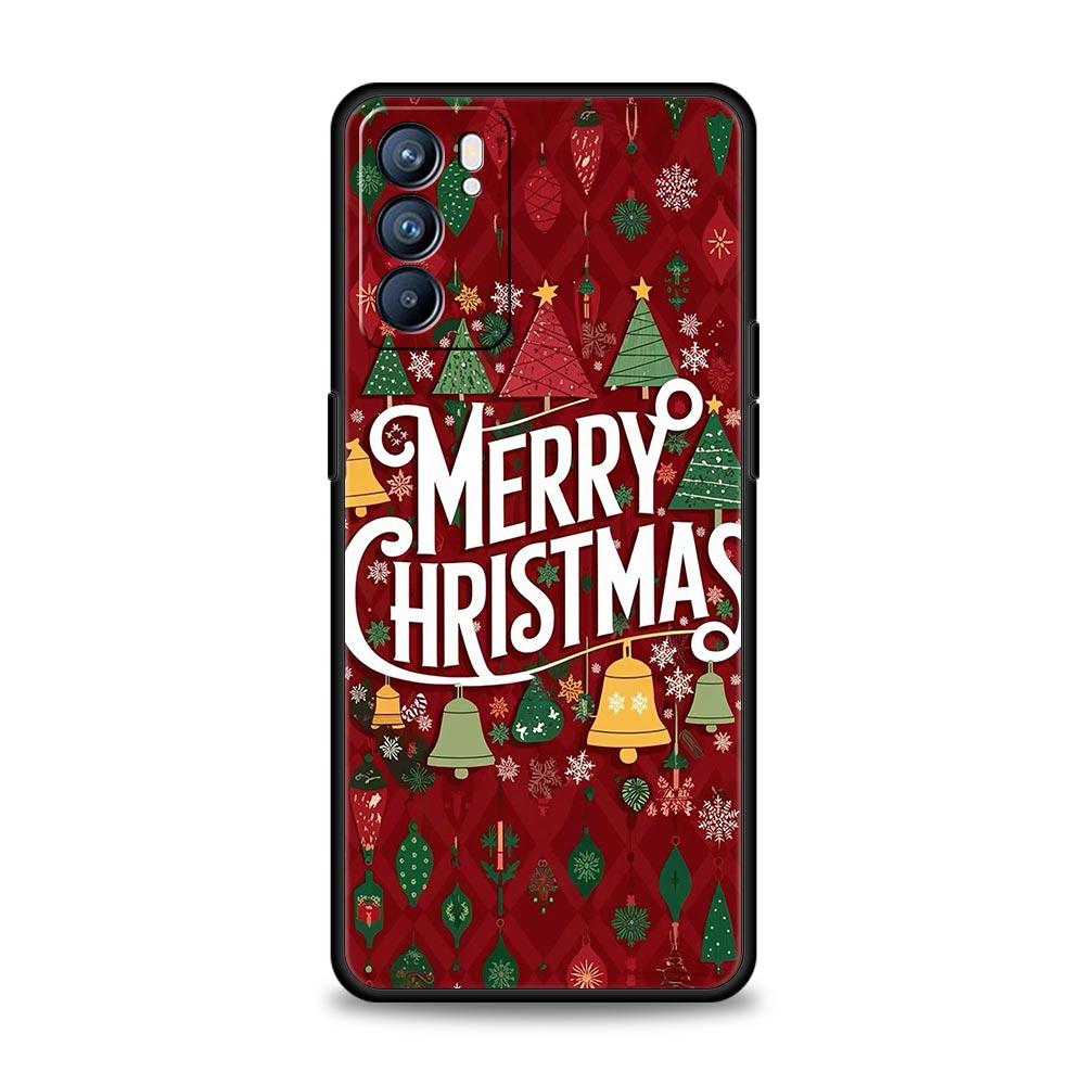 Merry Christmas Phone Case For Oppo Reno 13 12 11 10 7 F Find X5 X6 A98 A80 A79 A78 A57 A54 A31 A17 Pro 5G Soft TPU Cover Capas