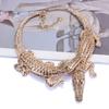 Fashion Exaggerated Alloy Full Diamond Big Crocodile Necklace Female Animal Series Big Gecko Necklace Fake Collar