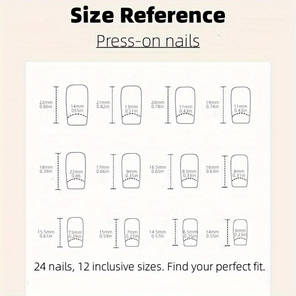 Накладные ногти Black Gold Sweet and Cool Spice Girl Press, 1 коробка из 24 штук, 1 пилочка для ногтей, 1 двухсторонний скотч