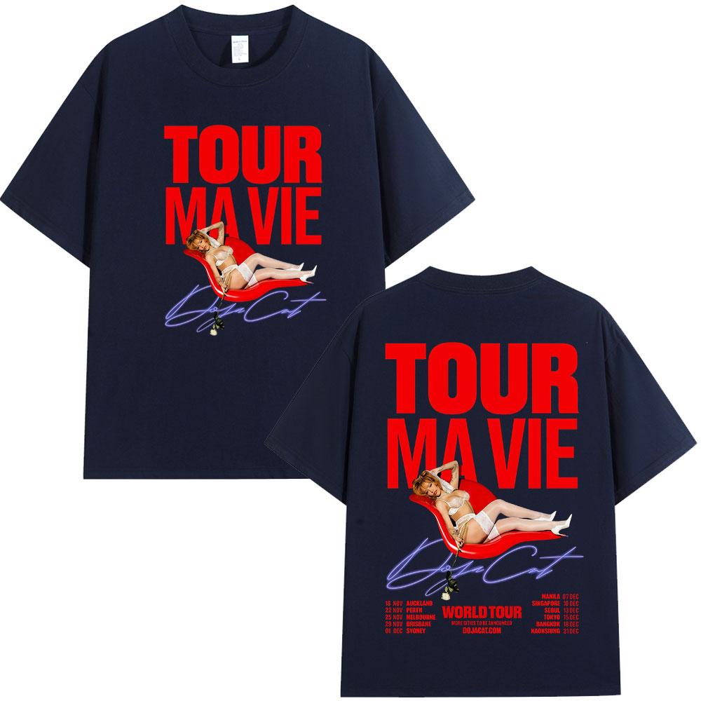 Футболка Doja Cat Ma Vie World Tour Подарки для фанатов Мужская Женская Одежда Харадзюку Мода Футболки Повседневная Хлопковая Футболка