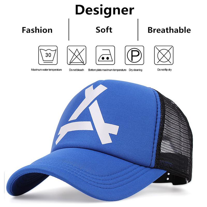 Fashion Breathable Net Hat Letter Baseball Hat Men Women Adjustable Hip Hop Snapback Caps Adult Unisex Sunshade Cowboy Hat