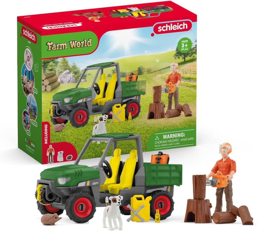 Schleich Farm World 4WD Truck and Forest Work 42659