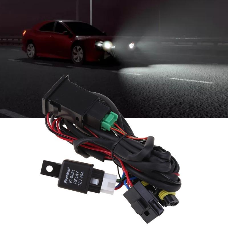 Auto Lighting Assembly Universal DC12V 40A Fog Light Wiring Harness With Switch Automotive Body Parts