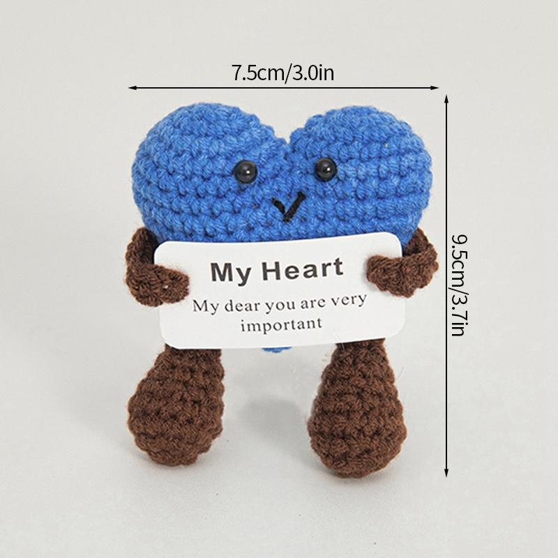 Вязаное крючком украшение в виде сердца Вязаный крючком орнамент Аксессуар для салона автомобиля Украшение рабочего стола Подарок на День святого Валентина