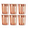 Pure Copper Tumbler 300ml | Ayurvedic Drinking Glass for Water | Handcrafted Copper Utensil for Daily Use – 6Pcs Set