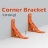 Corner Bracket Heavy Duty Wood Shelf L-shaped Triangle Corner Brace 90-Degree Angle Bracket DIY