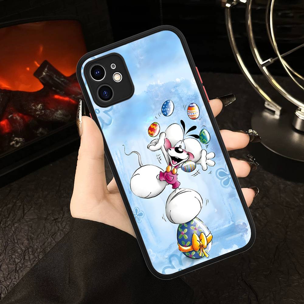 Cartoon D-Diddl For IPhone 16 15 14 Plus 13 12 11 Pro Max X XS MAX Translucent Matte Shockproof Cover