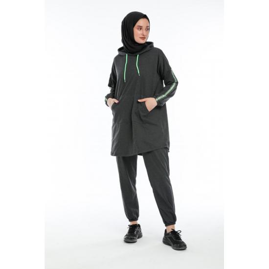 Oversize Model Tesettür Eşofman Takımı