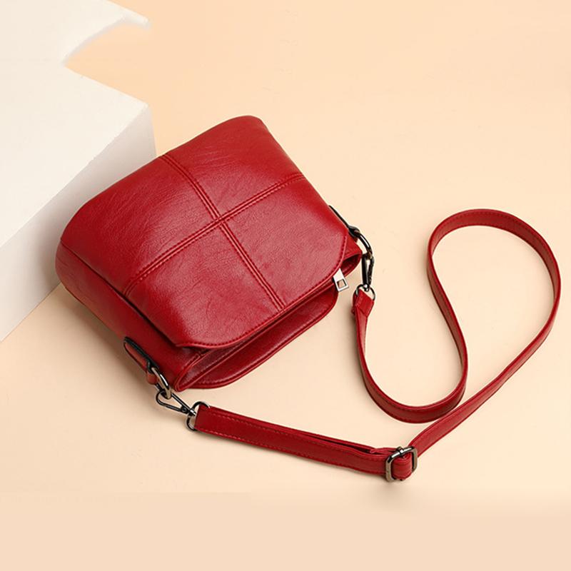 Yogodlns Women's Retro Design Crossbody Bag Trend Quality PU Leather Bucket Shoulder Bags Small Handbags