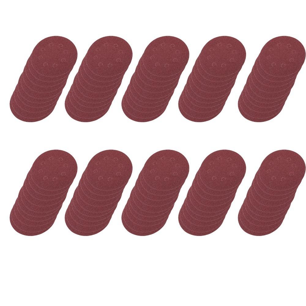100pcs 8 Holes Dust Extraction Polishing Sandpaper Discs Sandpaper Sheet Automotive Finishing