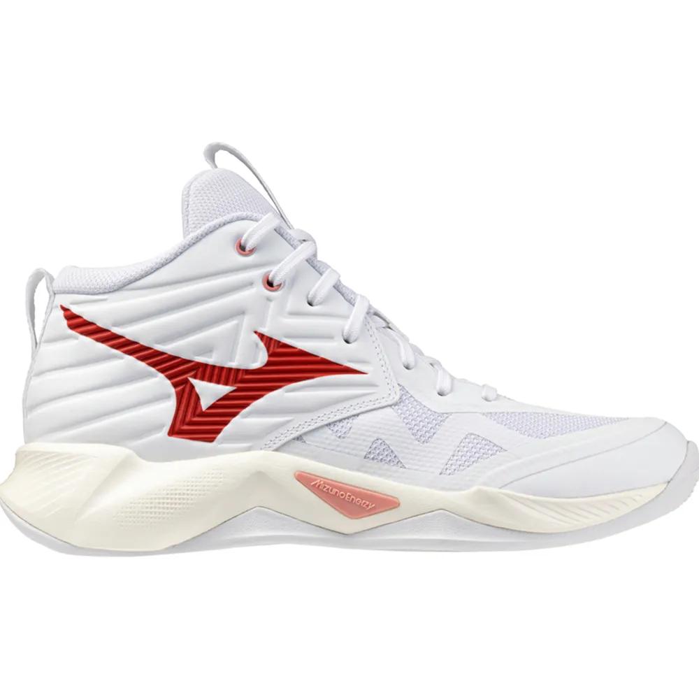 Mizuno Wave Momentum Pro Mid sneakers textile upper white/rose elegance