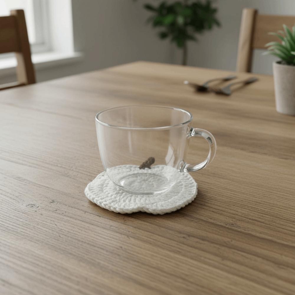 6 Piece Cartoon Drink Cup Mat Hand-woven Coffee Mug Mat Practical Heat Insulated Mat  Farmhouse