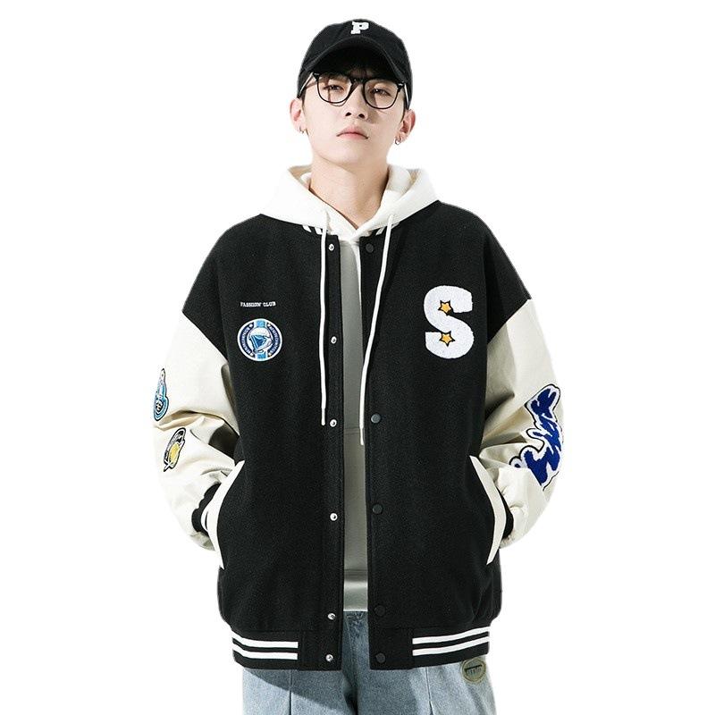 Куртка мужская пальто американский модный бренд бейсбольная одежда мужская весенняя новинка свободная вышитая повседневная куртка