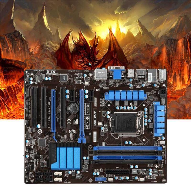 Материнская плата MSI MS-7758 Z77A-G43 LGA 1155 Intel Z77 DDR3 USB 3.0, 1 шт.