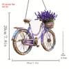 Acrylic 2D Flat Lavender Bike Decorative Pendant Catcher - 20cm X 20cm Vintage, Perfect for Home & Garden Decorations, Cafe