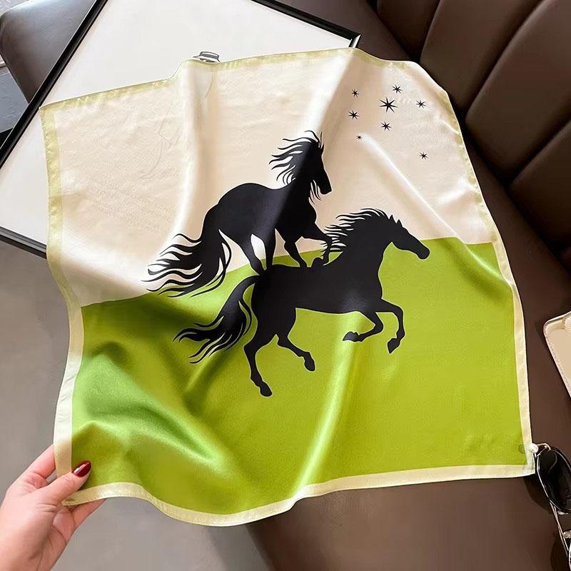 Scarf Silk Bandana Women Square Scarves Wrap Kerchief Spring Fashion Luxury High Quality Headband Hijab Shawls