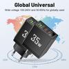 Умное USB-зарядное устройство 3,5 А с 2 портами PD и цифровым дисплеем для мобильных телефонов, дорожное