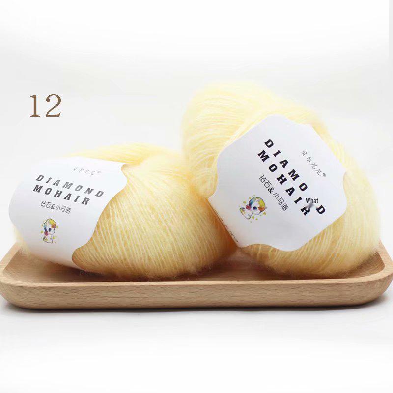 Пряжа Diamond Pony средней толщины из мохера для ручного вязания крючком пальто и шарфов