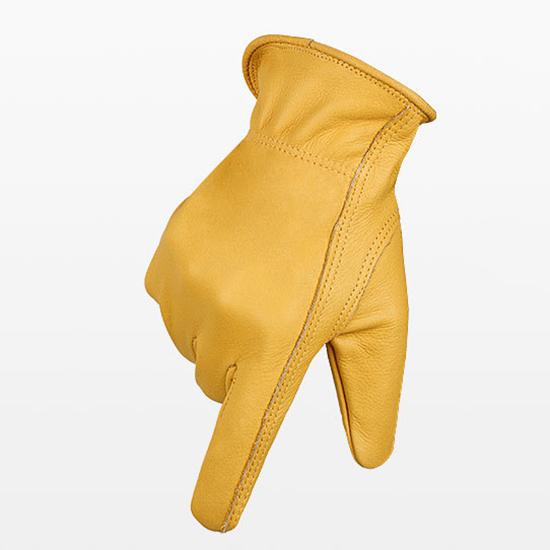 Cowhide Working Gloves Camping Gloves Waterproof Leather Gardening Gloves for Men Women Anti-slip Hand Protection for Yardwork