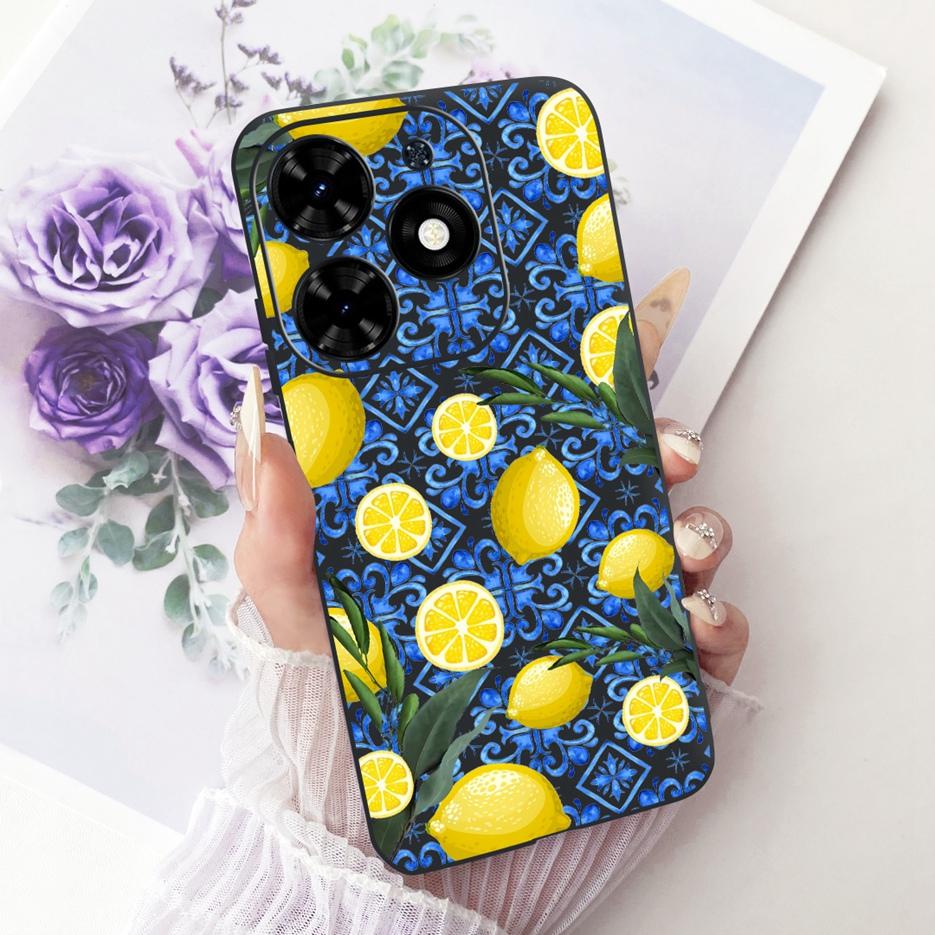 For Tecno Spark Go 2024 Case BG6 Beautiful Butterfly Tree Painted Cover Soft TPU Phone Case For Tecno Spark Go 2024 Fundas Coque