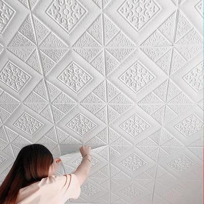 70 * 70 см потолочные обои наклейка на стену 3D кирпич самоклеящиеся водонепроницаемые и влагостойкие пенообои украшение для дома