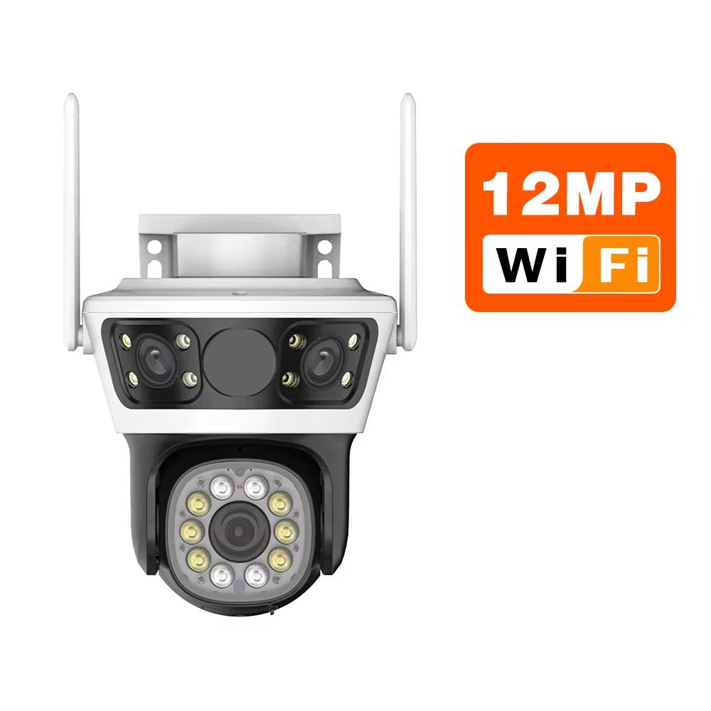 6K 12MP HD WiFi PTZ камера наружная тройной объектив тройной экран безопасность мобильный AI автоматическое отслеживание видеонаблюдение аудио видеонаблюдение