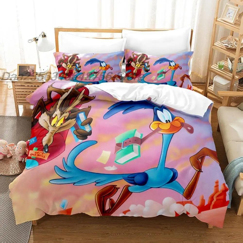 Wile E. Coyote And The Road Runne Bedding Set Single Twin Full Queen King Size Bedroom Duvet Cover Aldult Kids Quilt Cover Set