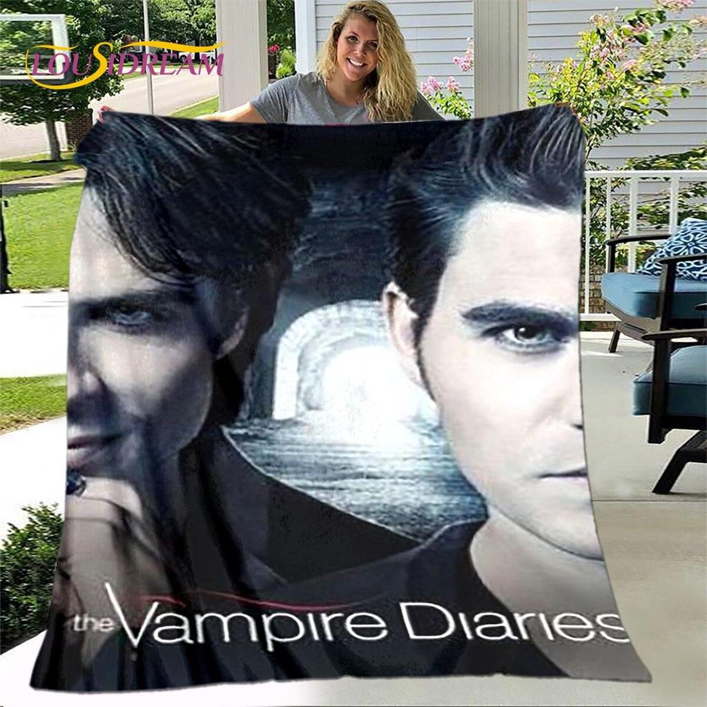 Одеяло с принтом «Дневники вампира», фланелевое одеяло, мягкое теплое одеяло для гостиной, спальни, кровати, дивана, путешествия