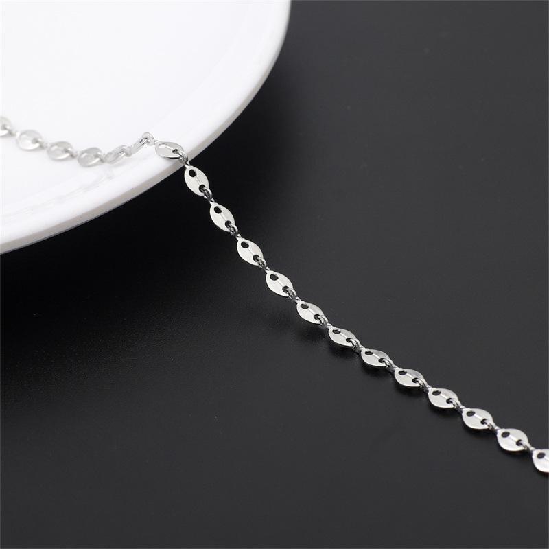 Тонкая цепочка из нержавеющей стали 304 и титановой стали для украшений, брелока, рекламной доски или сумки