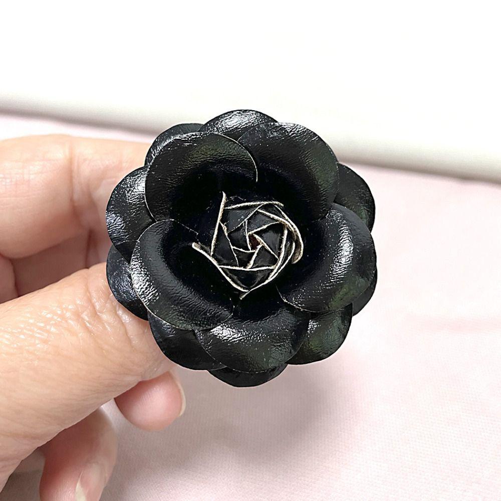 Suit Sweater Coat Camellia Flower Brooches Fabric Handmade Accessories Pin Brooch New Corsage