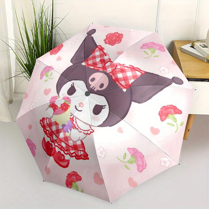 1pc Bouquet Kuromi Automatic Opening and Closing Cartoon Umbrella - Suitable for Various Occasions, Outdoor Activities, Lightweight and Durable Automa