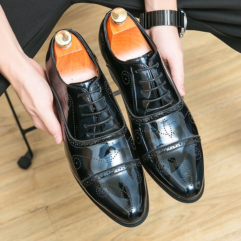 Джентльменские туфли из лакированной кожи с увеличением роста, коричневые, черные, броги, свадебные, для вечеринки, дизайнерские, мужские, формальные, zapatos hombre