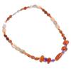 Natural Carnelian Rutile Quartz Amethyst Gemstone Beads Necklace 17" UB-4275 UB-4275