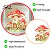 Decorative PVC Window Clings for Home Watercolor Forest Fairy Static Cling, Mushroom Elf Cottage Glass Decal Versatile Party Decoration Decals